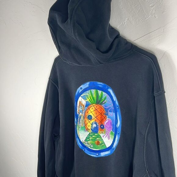 🏀🏀 NIKE KYRIE IRVING x SPONGEBOB Pineapple Club HOODIE Sweatshirt - Sz L - EUC - Picture 7 of 9